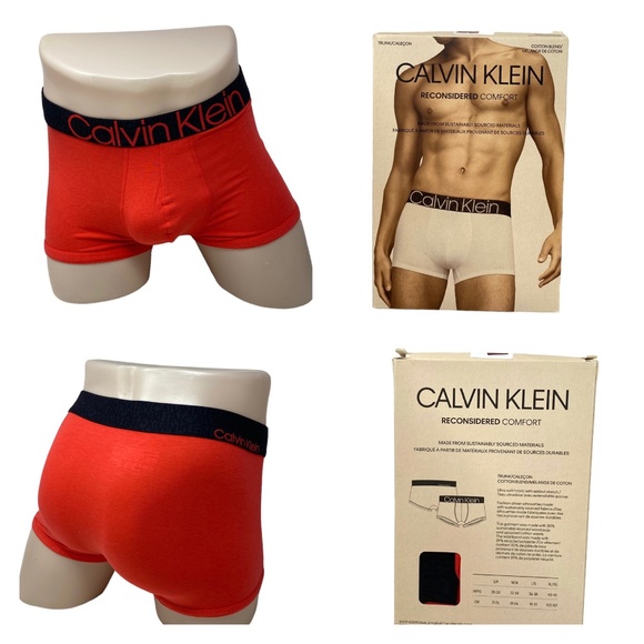 💖MEGA SALE💖🌿  Calvin Klein Reconsidered Comfort Red Trunk Cotton  NB2682660 - Picture 1 of 8